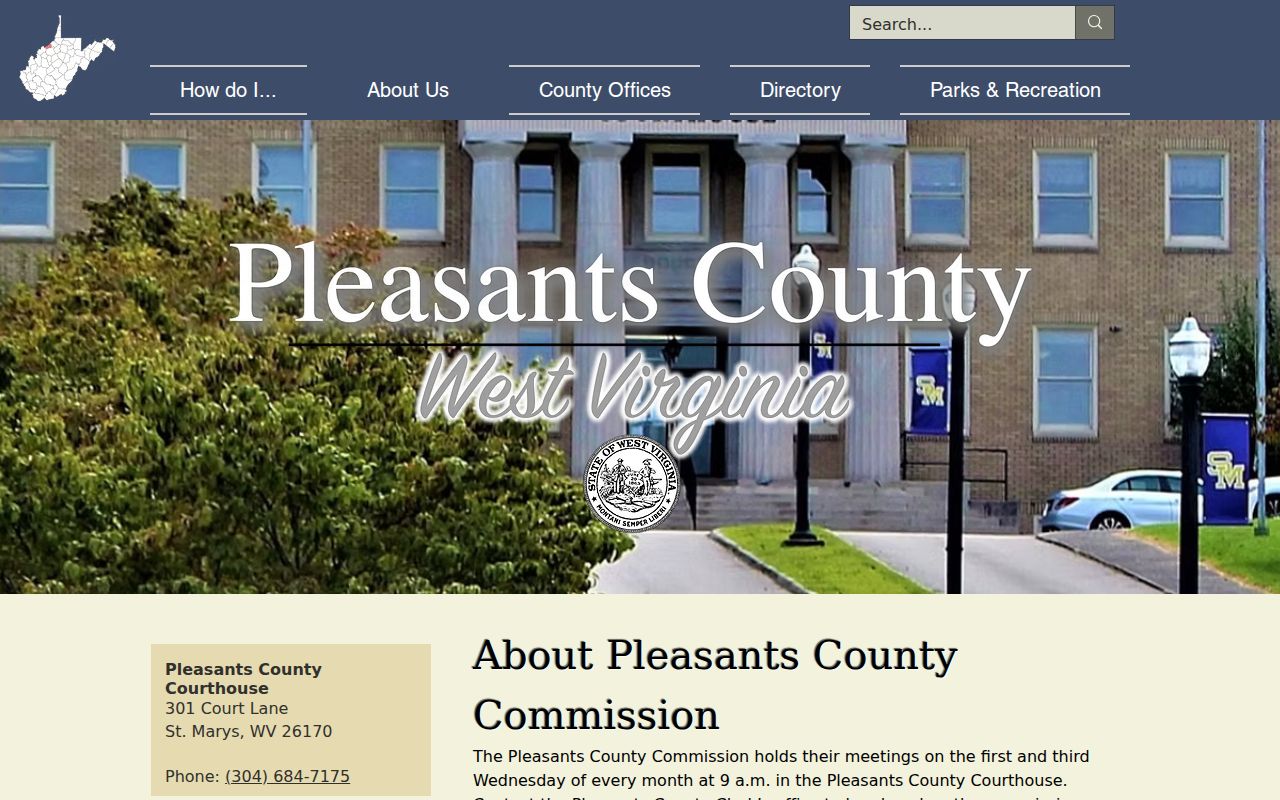 Pleasants County property records county page identifying St. Marys and Belmont