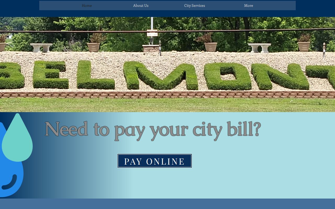 Belmont municipal site with recorder, clerk, court, and ordinance navigation